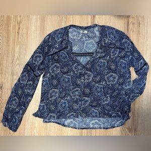 Blue print blouse from Hollister